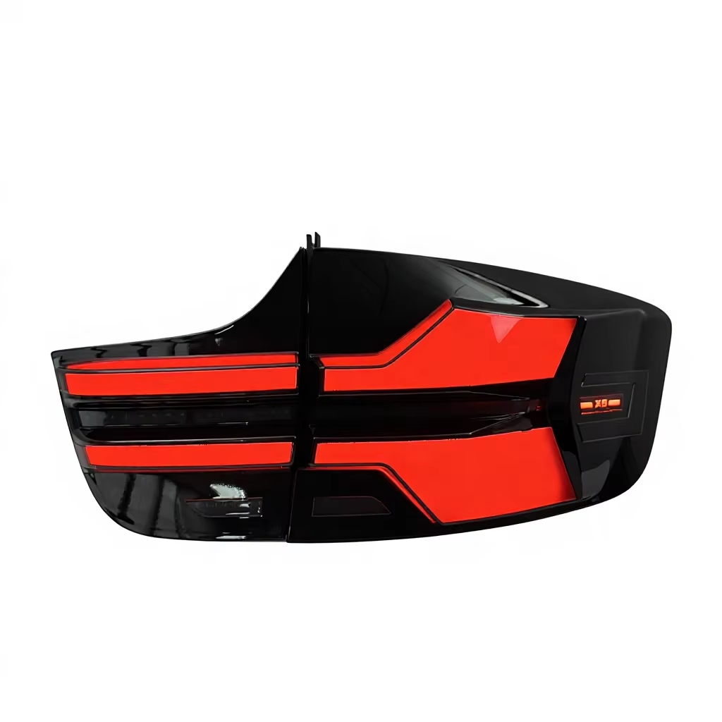 Vekto LED taillights for BMW X6 E71 2007-2014, showing red and clear lenses with integrated brake and turn signal lights.