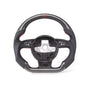 Flat-Bottom Real Carbon Fiber Steering Wheel for Audi A3 A4 A5 S3 S4 S5 RS3 RS4 RS5 RS6 RS7 SQ5 2012–2016
