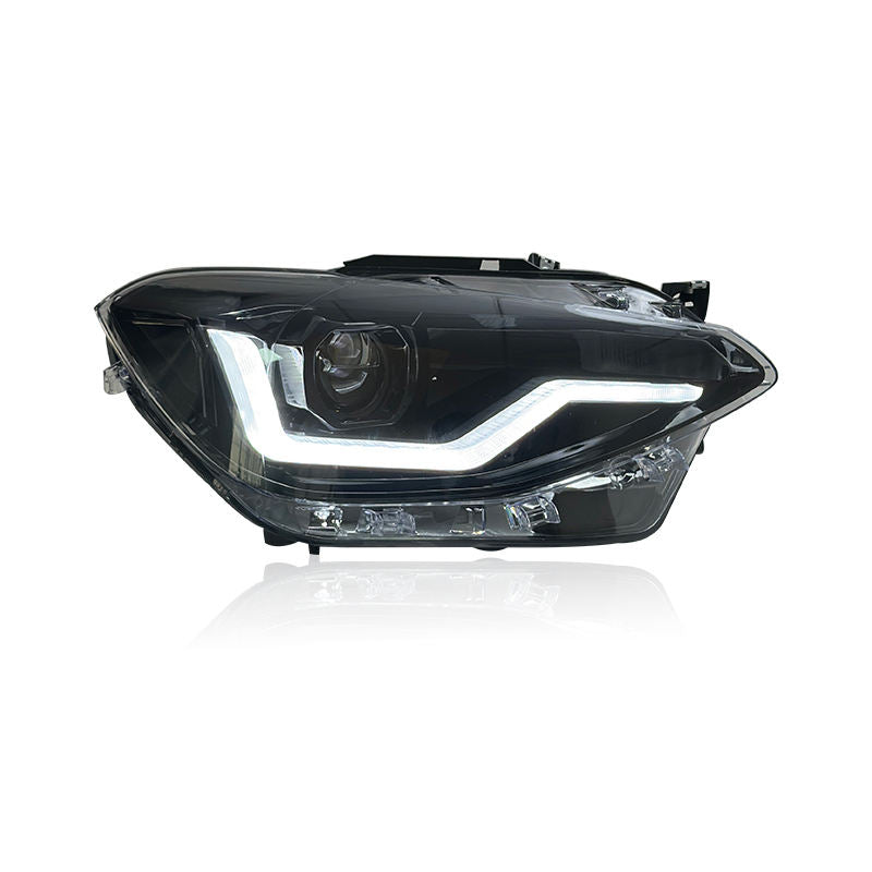 Vekto LED headlights for BMW 1 Series F20 2012-2015, showing sleek headlight design with bright LED bulbs