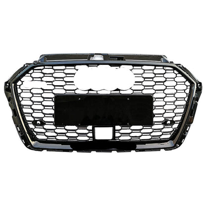 RS3 Style Honeycomb Mesh Grille fits Audi A3 S3 8V.5 2017-2019 RS3 Facelift Mesh Grill Quattro Style
