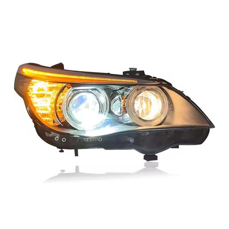 Vekto LED headlights assembly for BMW 5 Series E60 2003–2010, showing the front view of the headlight unit with LED components.