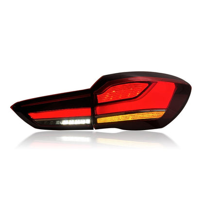 Vekto LED tail lights for BMW X1 F48/F49 2016-2019, showing sleek taillight assembly with red and clear lenses.