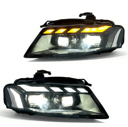 RS Style LED Headlights Assembly for Audi A4 (2008–2012) - AudiGear.com - Headlights