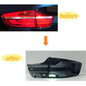 Vekto LED tail lights for BMW X6 E71 2007-2014, showing sleek red and clear lens taillights on a vehicle.