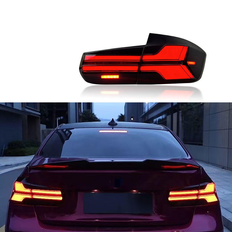 Vekto G05 Style LED taillights for BMW 3 Series F30/F35 2013-2018, showing sleek red and clear lens design.