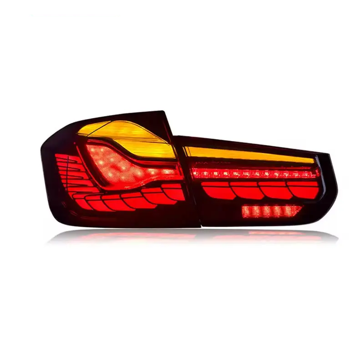 Vekto GTS Style LED tail lights for BMW F30, F35, F80 models, featuring sleek taillight design with bright LED illumination.