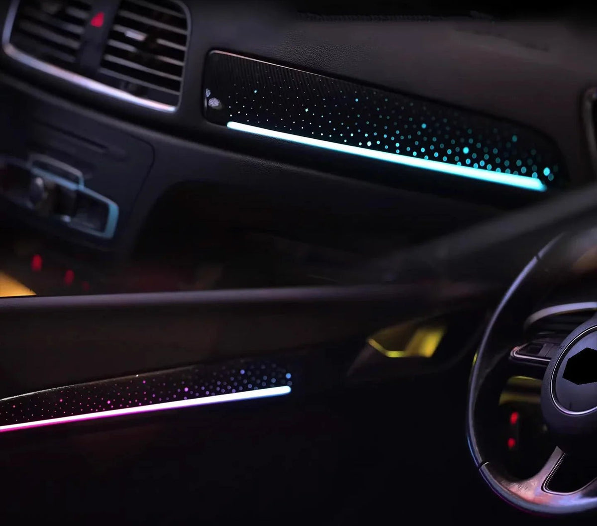 Audi Q3 Interior 64-Color Starry Sky Style LED Ambient Light Kit 2013 - 2018 - AudiGear.com - Interior Lighting