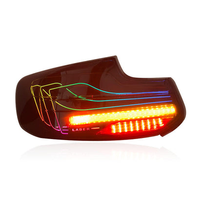 Vekto CSL RGB LED tail lights for BMW 2 Series F22 and F87 M2, showcasing vibrant RGB lighting and sleek design.