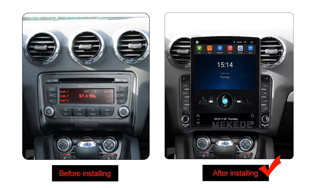 Upgrade Touchscreen for Audi A4 TT 2002-2006 featuring CarPlay Android with 2GB RAM & 32GB ROM