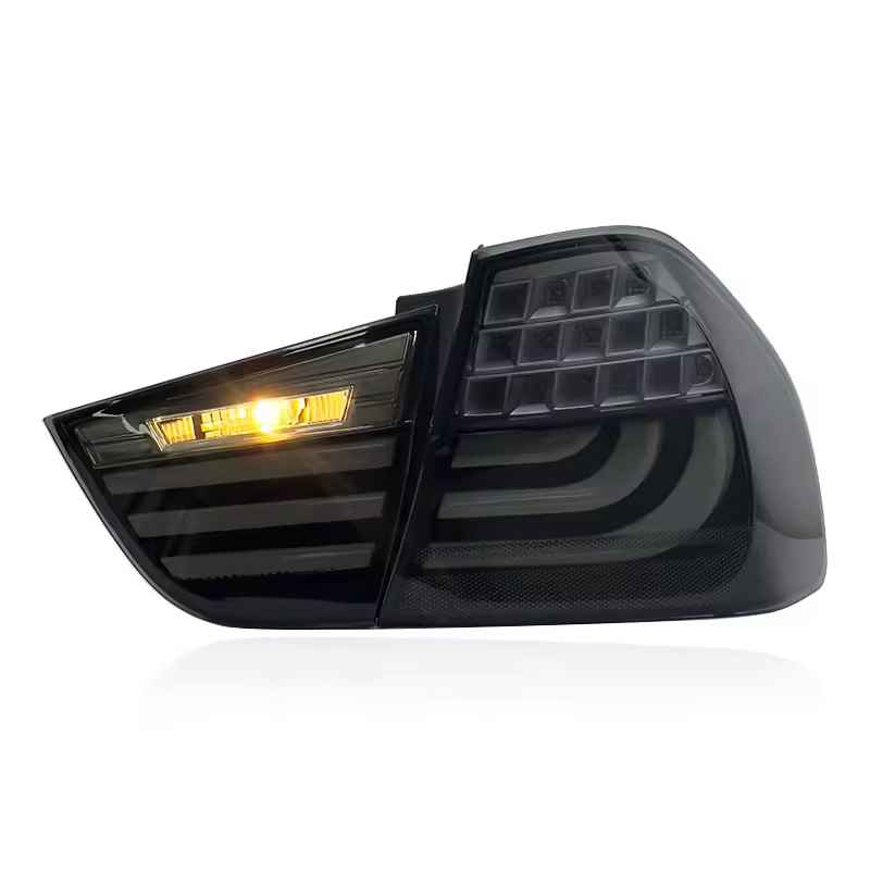 Vekto LED taillights for BMW 3 Series E90 2009-2012, showing red and clear lens design for rear illumination.