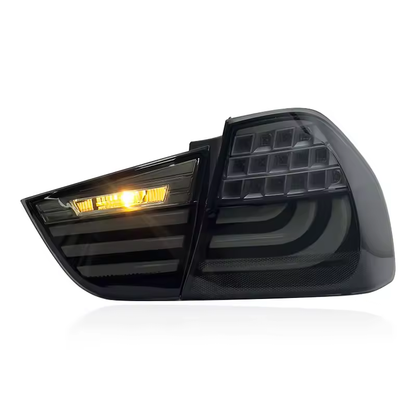 Vekto LED taillights for BMW 3 Series E90 2009-2012, showing red and clear lens design for rear illumination.
