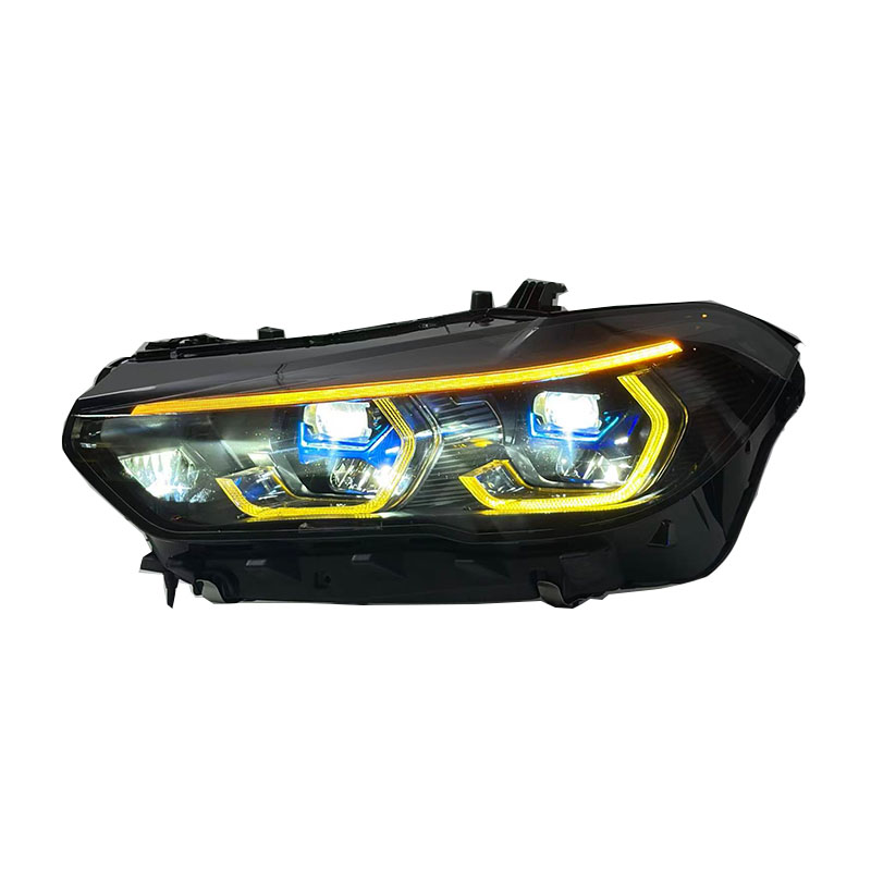 Vekto Laser LED Headlights assembly for BMW X5 G05 2019-2022 with dual color DRL and plug-and-play installation.
