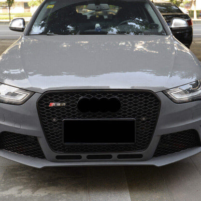 Bayern MotorWerks A4 S4 B8.5 2013-2016 Front Black Grille RS4 Style Mesh Honeycomb