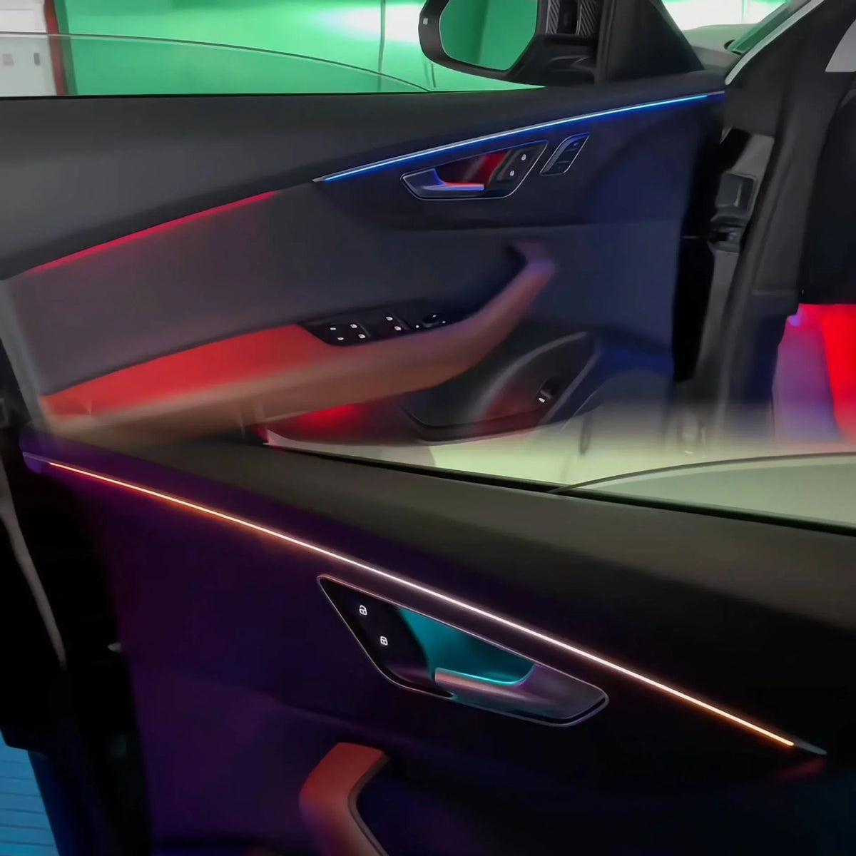 Audi Q8 Interior 64-Color Symphony Active LED Ambient Light Kit 2018 - 2024 - AudiGear.com - Interior Lighting