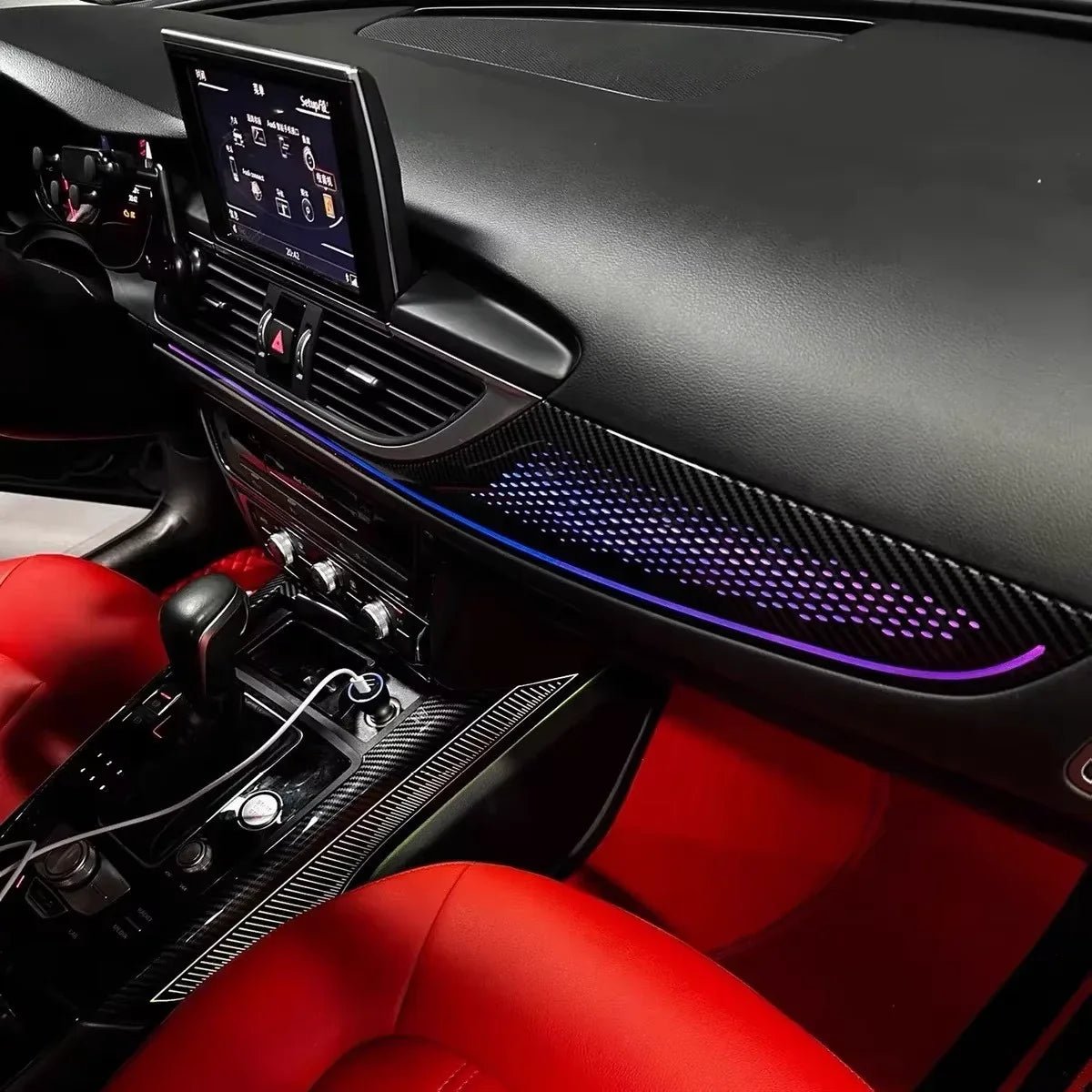 Audi A6 / S6 / RS6 C7 Interior 64-Color Dynamic Symphony LED Ambient Light Kit 2012 - 2018 - AudiGear.com - Interior Lighting