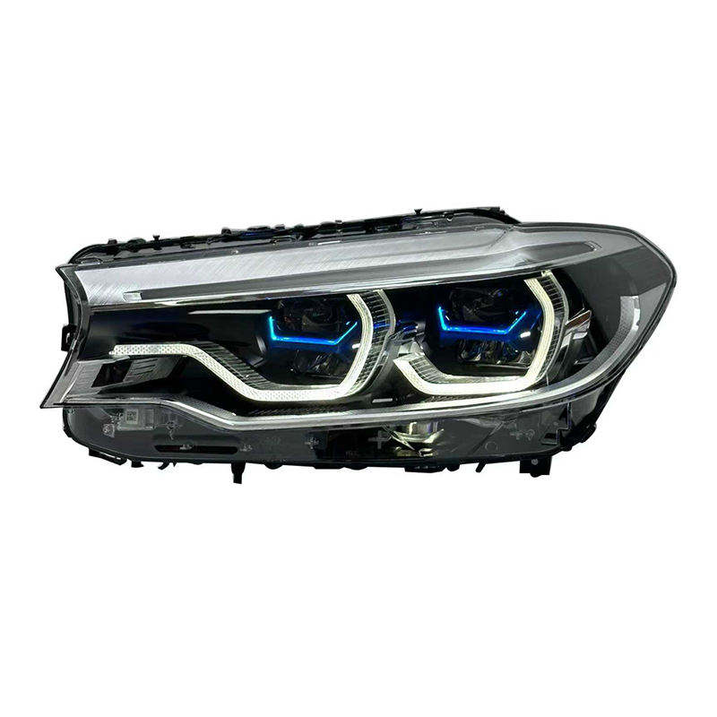 Vekto dual-color LED headlights for BMW 5 Series G30/G38 and M5 F90, showcasing sleek front view with bright illumination