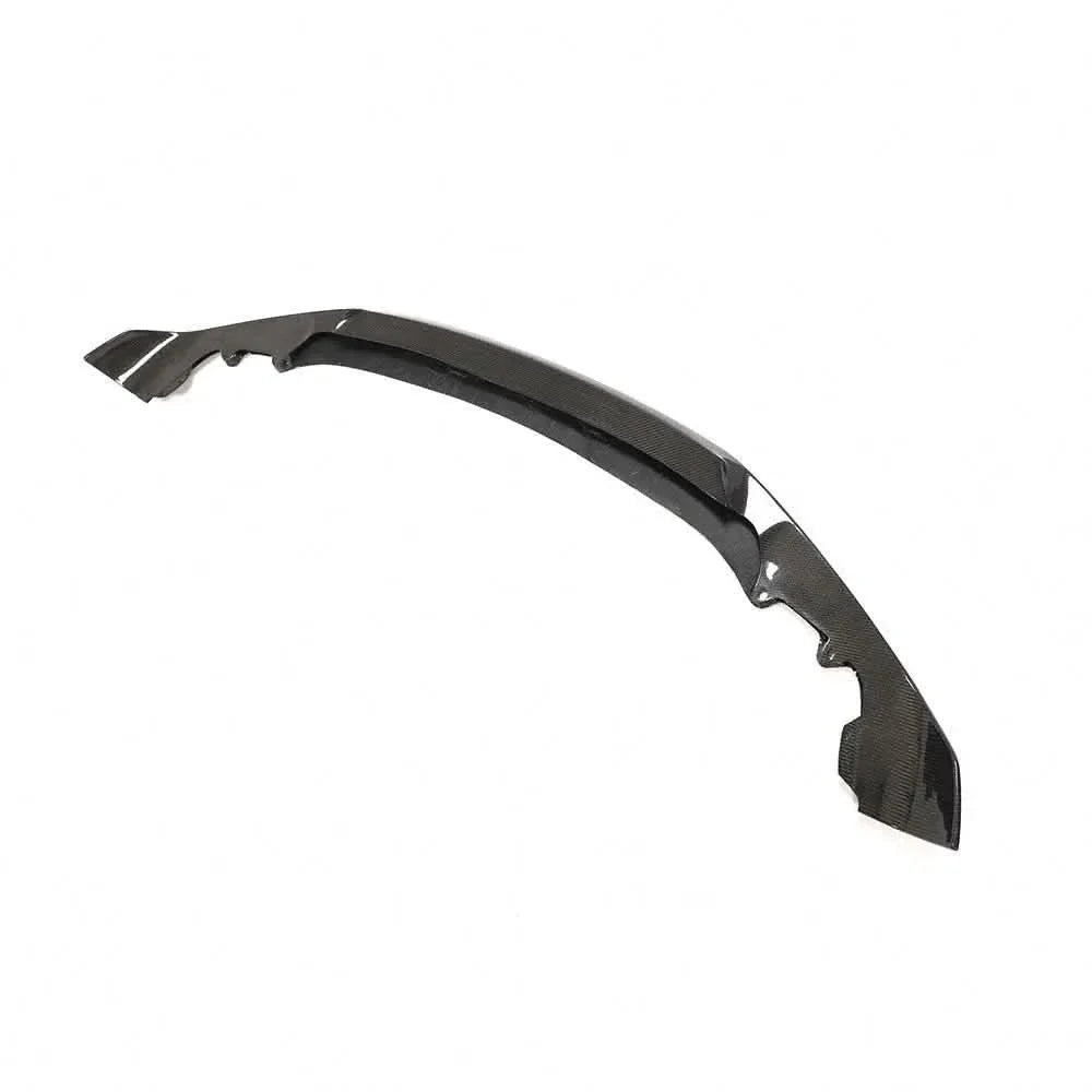 Gloss carbon fiber front bumper lip for BMW M2 Competition F87, made by K2 Industries, featuring a sleek sporty design.