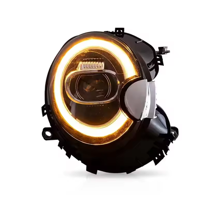 Vekto LED headlight assembly for BMW MINI R55 R56 R57, 2007-2013, showing the bright LED headlights and sleek design.