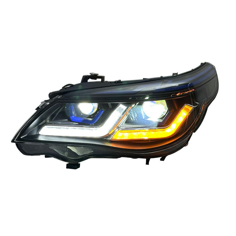 Vekto dual color laser style headlights assembly for BMW 5 Series E60 E61 2003-2010, showcasing modern headlight design.