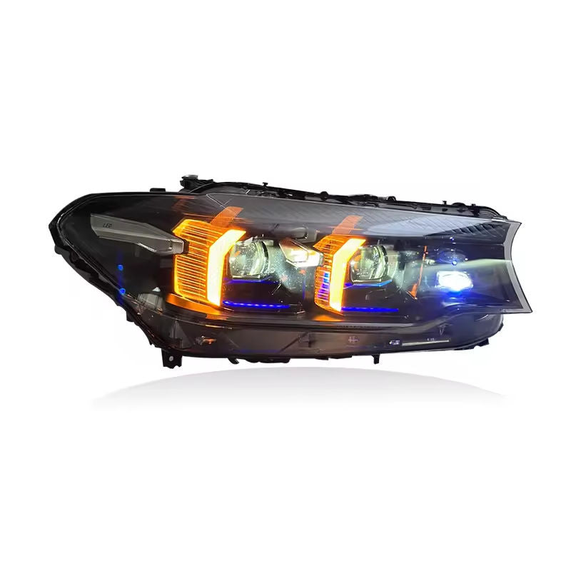 Vekto Laser LED headlights for BMW 5 Series G30/G38 and M5 F90, 2017-2020, featuring modern design and bright illumination.