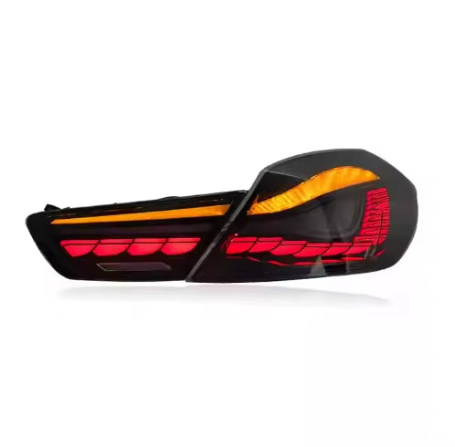 Vekto Dragon Scale GTS LED taillights installed on a BMW 6 Series F12 F13 2012-2019, showcasing the distinctive dragon scale design.
