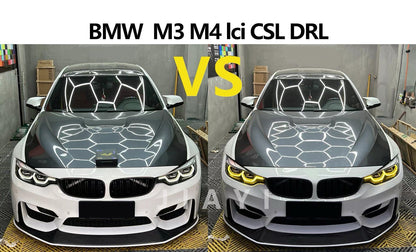 Vekto dual-color CSL LED DRL modules for BMW F32/F33/F36/F80/F82/F83 headlights, featuring modern LED daytime running lights.