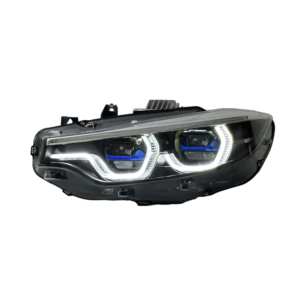 Vekto V3 triple-color LED headlights for BMW 4 Series F32/F33/F36, M3 F80, M4 F82 2013-2018, with multiple lighting modes.
