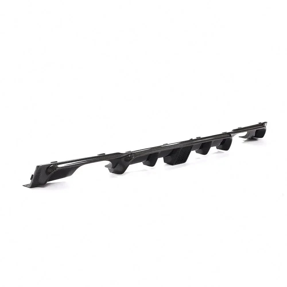 Carbon fiber rear diffuser with integrated LED brake light for BMW F30 F31 M Sport 2013-2018, by K2 Industries.