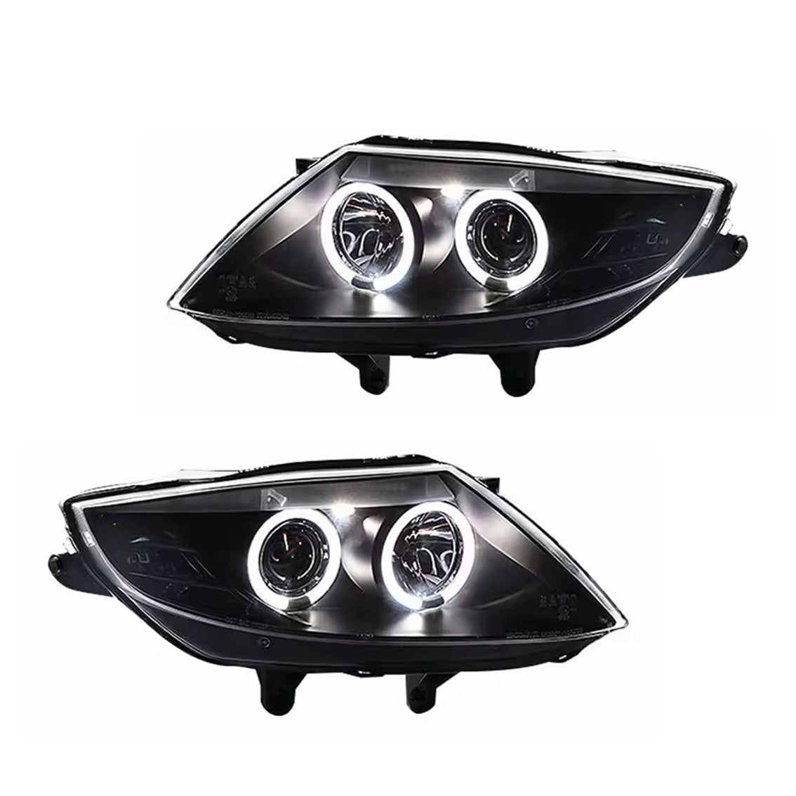 Vekto LED headlights assembly for BMW Z4 E89 2003-2008, showing the front view with clear lenses and modern design.