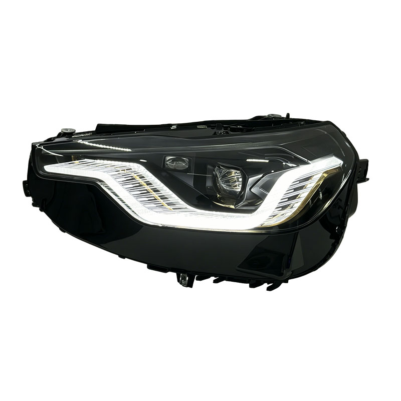 V2 Golden Smoked LED Headlight Assembly for BMW 2 Series G42 by Vekto, featuring dual color smoked lens and modern headlight design.