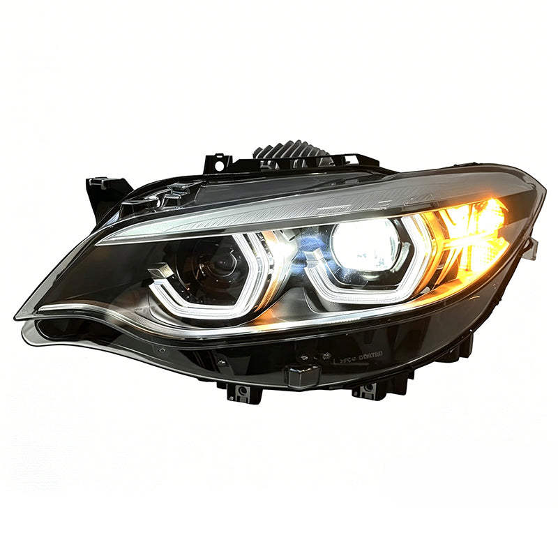 Vekto triple color LED headlights assembly for BMW 2 Series F22 F23 F87, showing the headlight design with multi-color LEDs.