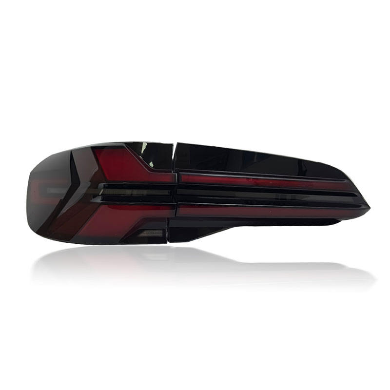 Vekto clear LED tail lights for BMW X5 G05 2019-2023, showing sleek, modern tail light design with illuminated LEDs.