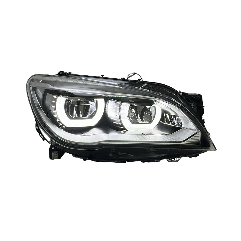 Vekto Angel Eyes LED Headlights assembly for BMW 7 Series F02 (2009–2015), showing the sleek headlight design with angel eye rings.