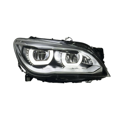 Vekto Angel Eyes LED Headlights assembly for BMW 7 Series F02 (2009–2015), showing the sleek headlight design with angel eye rings.