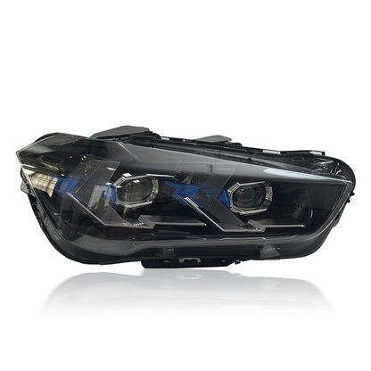 Vekto LED projector headlights for BMW X1 F48/F49 2016-2021, showing the sleek headlight assembly and LED lens details.
