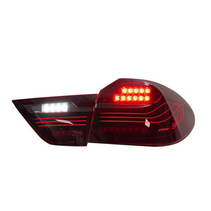 Vekto CSL style LED taillights for BMW X4 F26 2013-2016, showcasing sleek red and clear lens design on the vehicle.