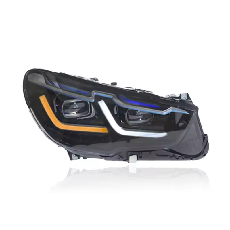 Vekto full LED headlights assembly for BMW 5 Series F07 GT (2010–2017), showing detailed front view with bright LED lights.