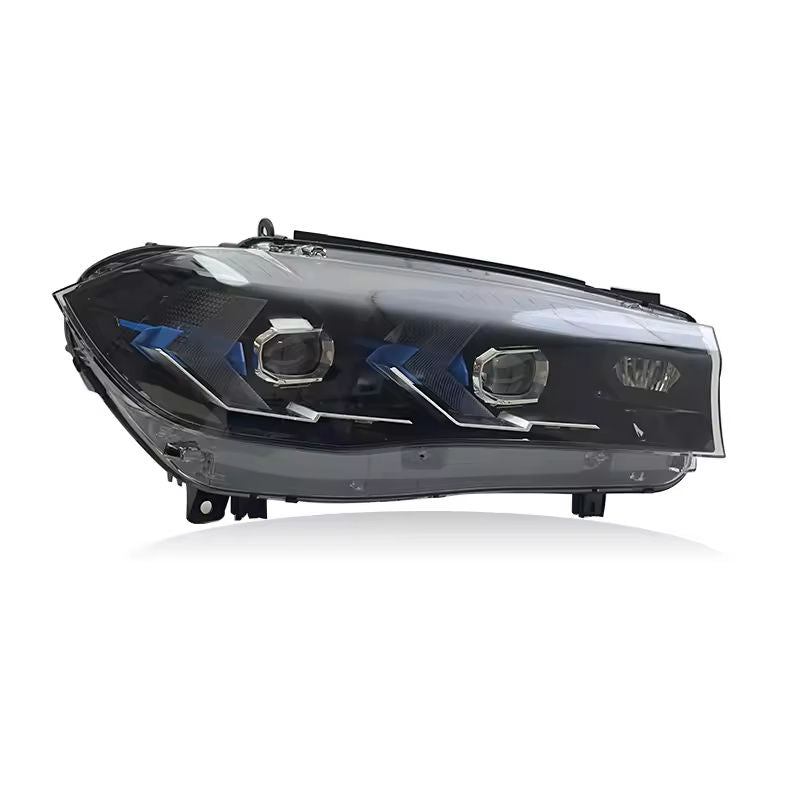Vekto laser LED headlights installed on a 2013-2019 BMW X5 F15, showcasing bright, modern headlight design and advanced lighting technology.