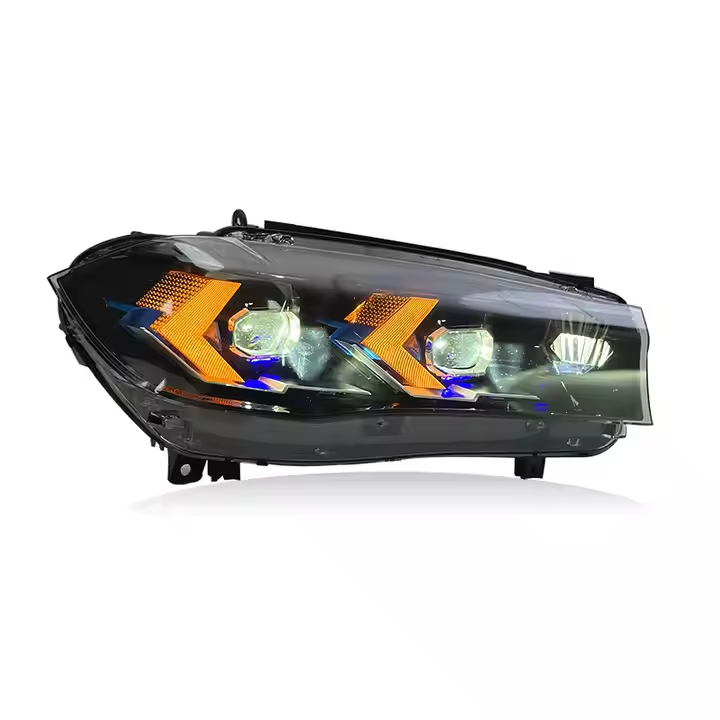 Vekto Snake Eyes style LED headlights assembly for BMW X5 F15 2013-2019, showing sleek headlight design with LED accents.