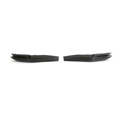 Carbon fiber rear bumper splitters for BMW G80 M3 Competition 2021+ by K2 Industries, enhancing aerodynamics and sporty look.
