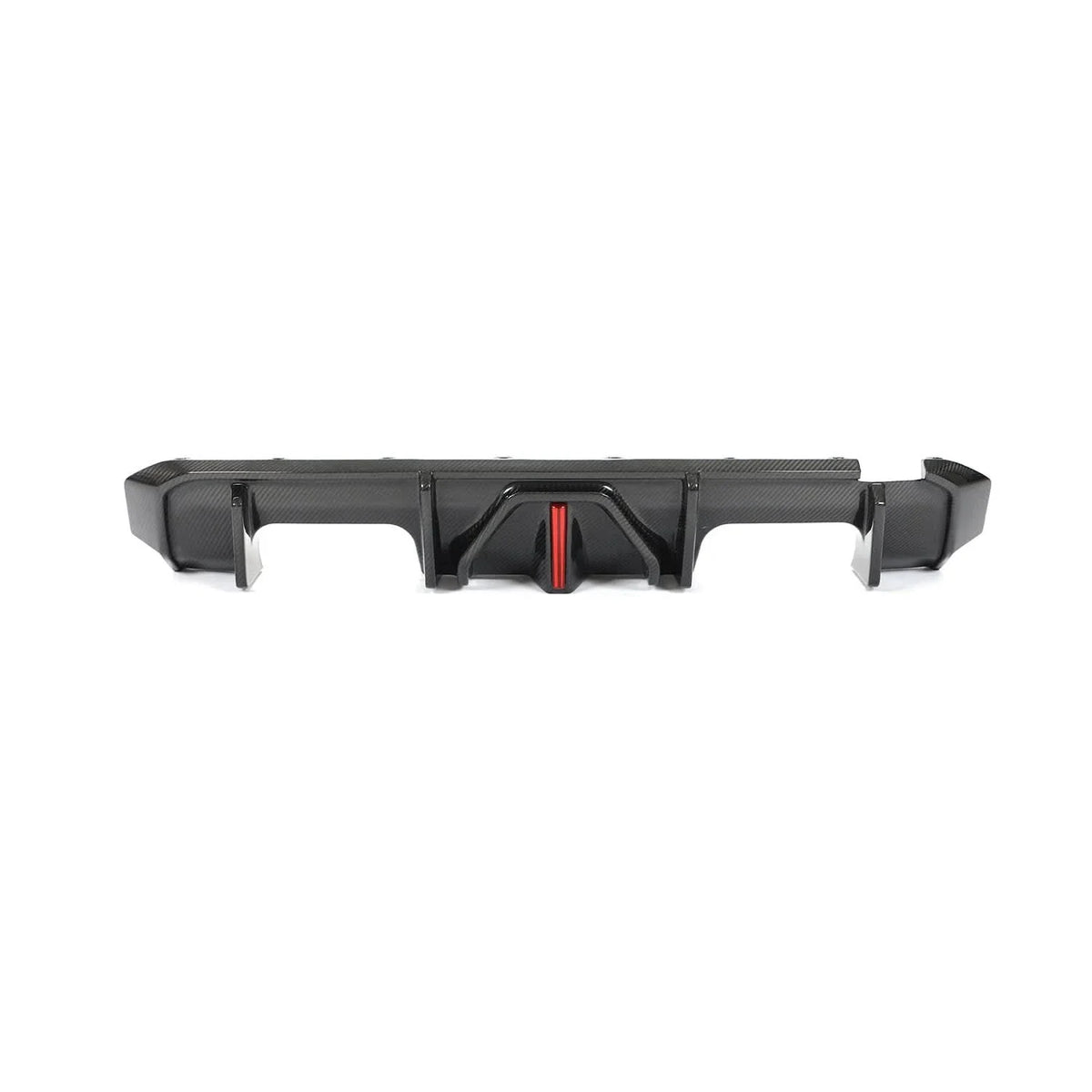 K2 Industries carbon fiber rear diffuser for BMW G80 M3 and G82 G83 M4 Competition, showcasing sleek aerodynamic design