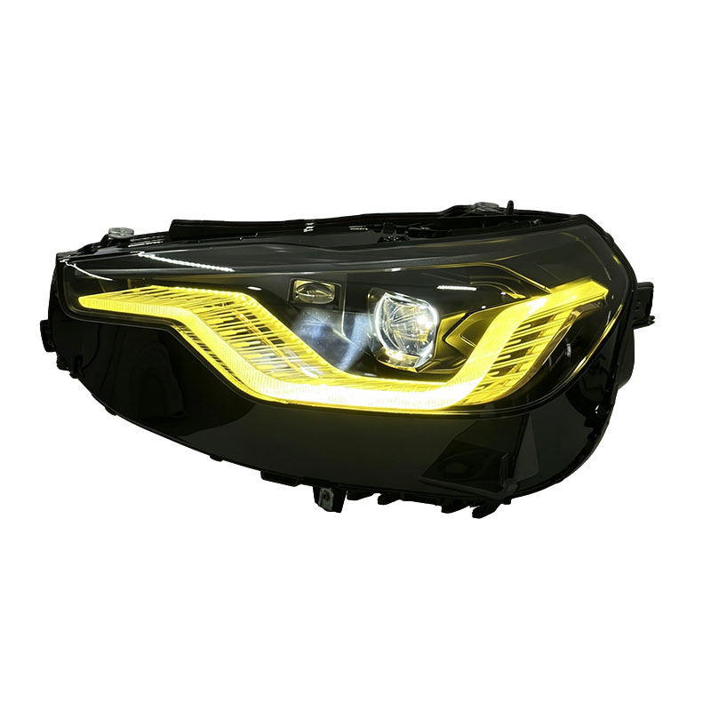 Vekto V2 Golden Smoked dual color LED headlights assembly for BMW 2 Series G42 2022–2026, with sleek smoked lens and LED design.
