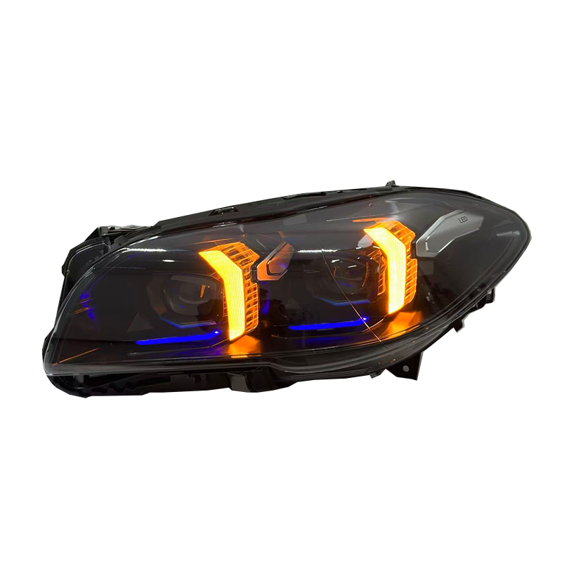 Vekto Snake Eye LED tail lights for BMW F10 5 Series 2011-2017, showcasing sleek black housing and LED illumination.