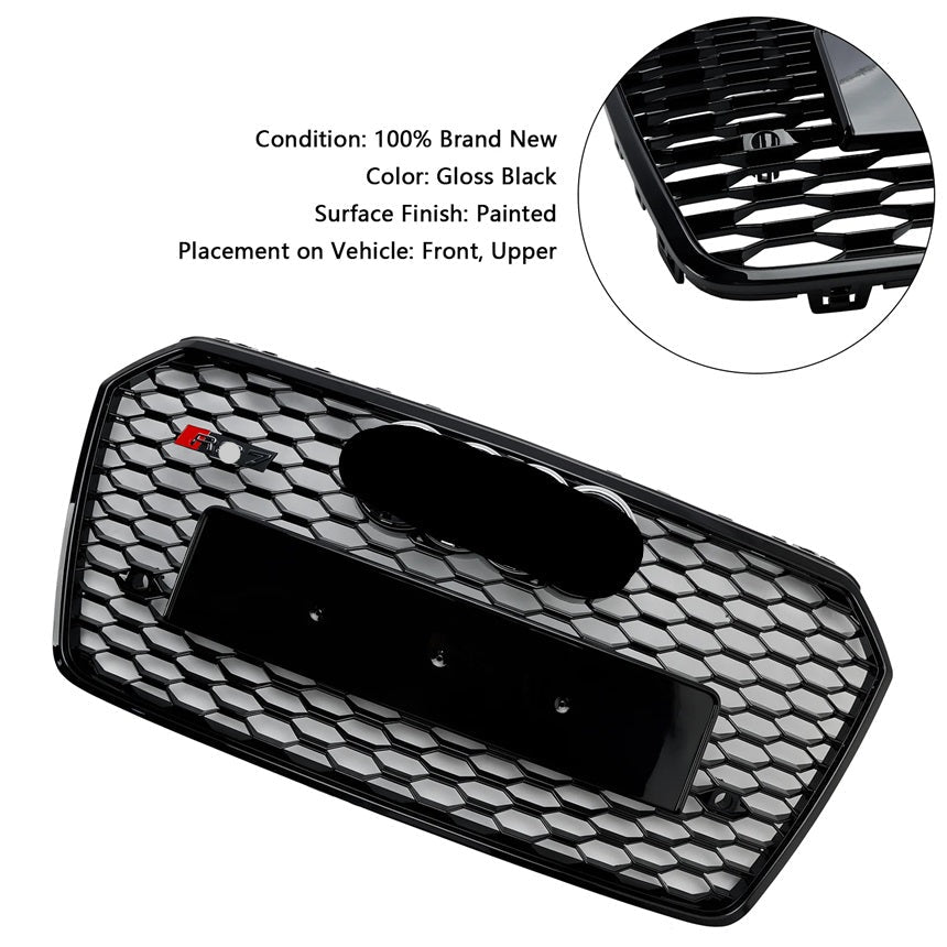 Bayern MotorWerks Upgrade Grille fits Audi A7 S7 C7.5 2016-2018 RS7 Style Facelift Honeycomb