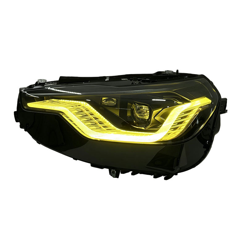 Vekto V2 Exclusive Shadow dual-color LED headlights for BMW G42 2022-2026, showing sleek headlight design with dual-color LEDs.