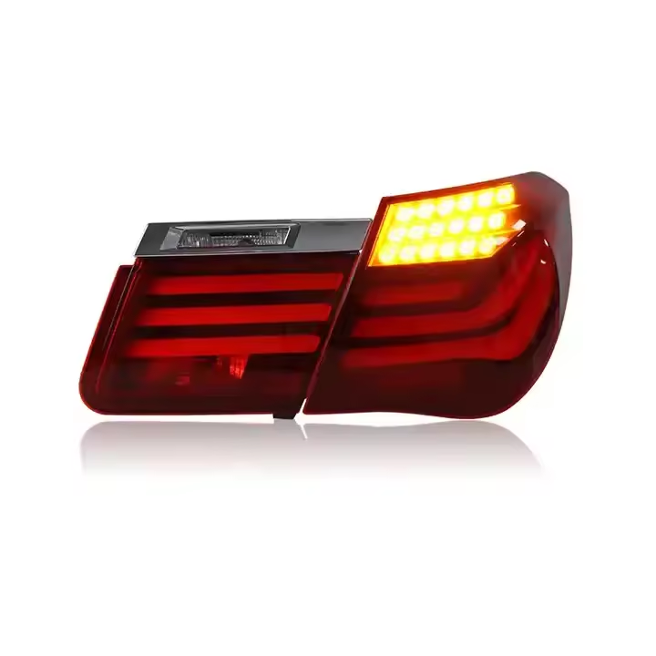 Vekto LED taillights for BMW 7 Series F01 F02 2009-2015, rear tail light assembly with bright red and clear lens.