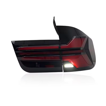 Vekto LED tail lights for BMW X5 E70 2007-2013, showing sleek, bright red and clear lens taillight assembly.