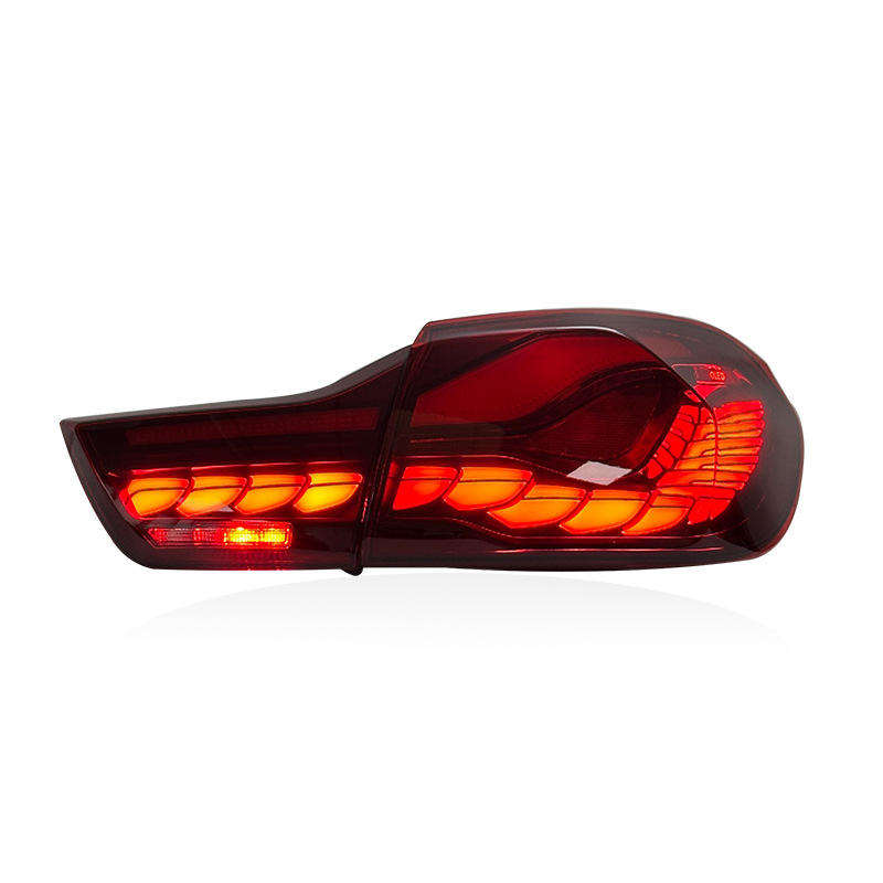 Vekto BMW 4 Series F32/F33/F36 and M4 F82 GTS style LED tail lights assembly installed on a 2014-2020 model.