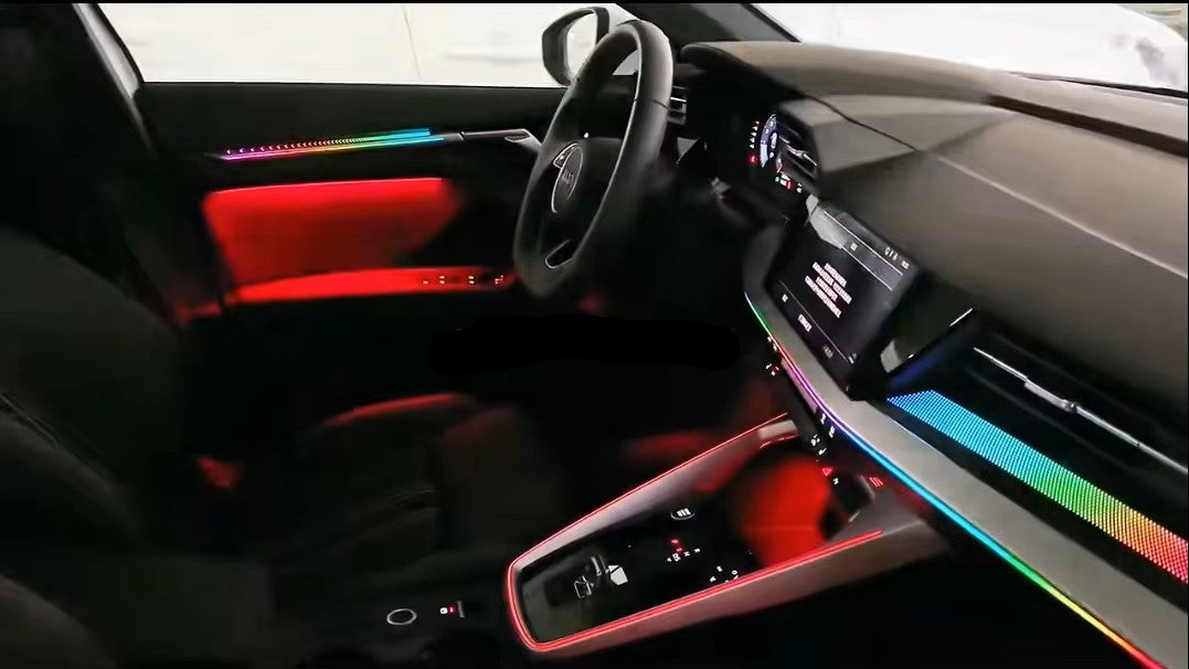 Decorative LED Lighted panels and strip kit fit Audi A3 2021-2025