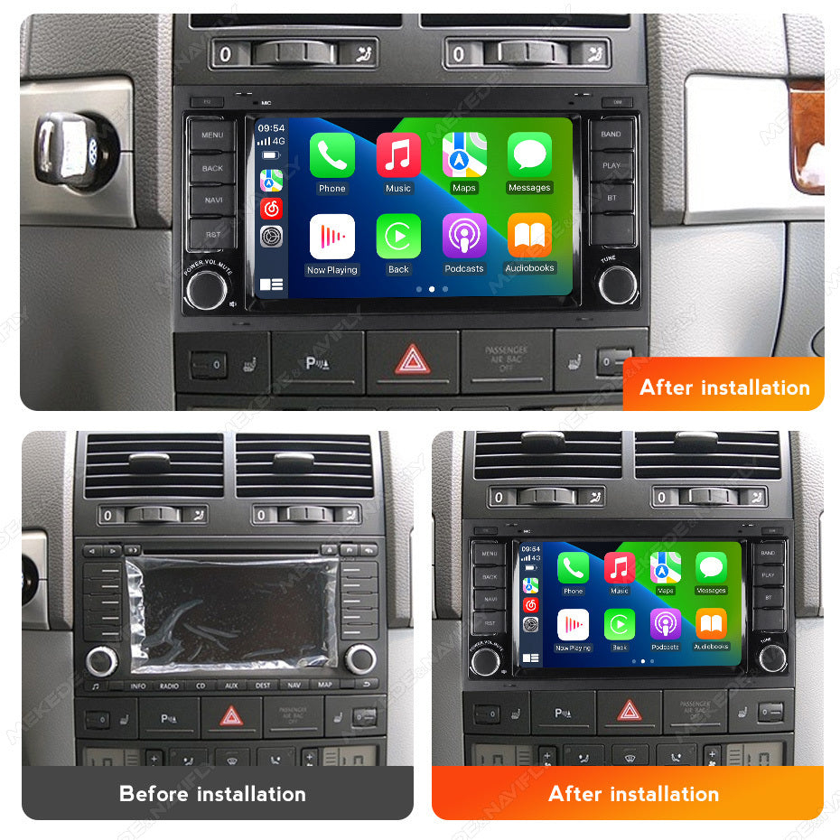 Bayern M700 7" Upgrade Multimedia QLED Touchscreen 8GB Ram + 128GB Rom for VW Touareg 2009-2015 with Android/CarPlay Multimedia